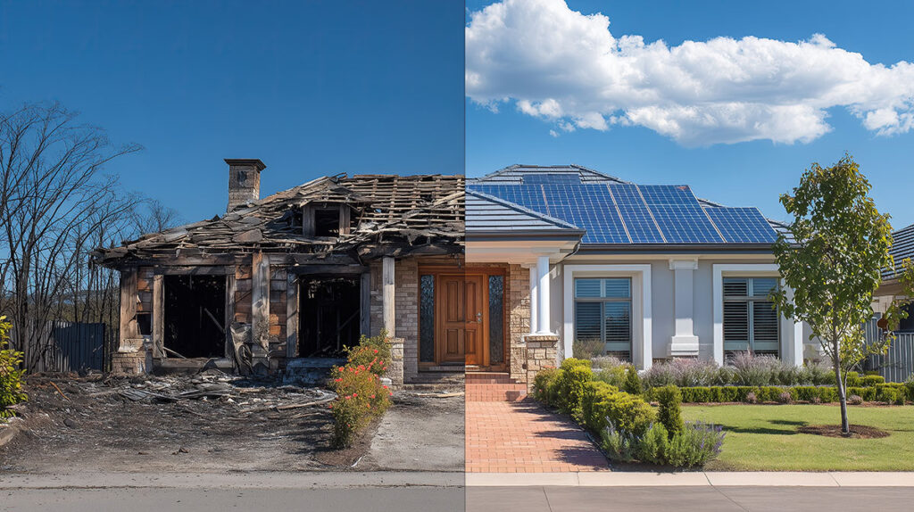 property restoration before and after comparison